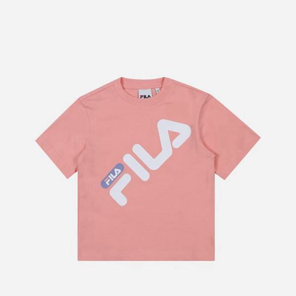 Camisetas Fila Rapaz Rosa - Fila Pisa Crew Neck S/S Portugal Lisboa,YTSU-16458